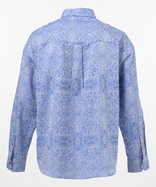JOSEPH ABBOUD MOUNTAIN 【SPACE】OGジャガード シャツ サックスブルー系