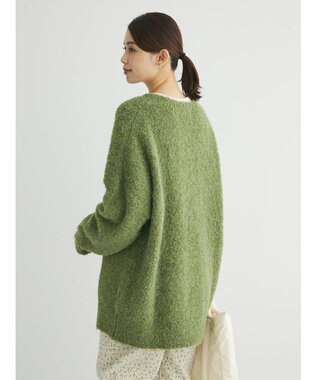 Green Parks ブークレゆるニットカーディガン Green