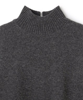 UNFILO カシミヤブレンド ハイネック ラメニット チャコールラメ