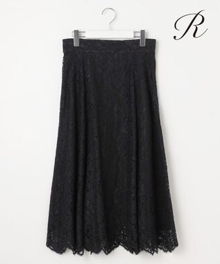 23区 S 【R(アール)】フラワーコードレース スカート ブラック系
