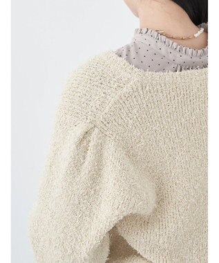 earth music&ecology カールヤーンカーディガン Ivory