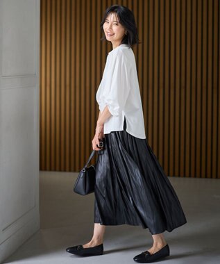 ANY L 【洗濯機可】シルケットスムースタックスリーブプルオーバー オフ