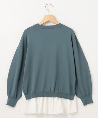 組曲 ストレッチクリアドッキング ニットプルオーバー チャコールブルー系