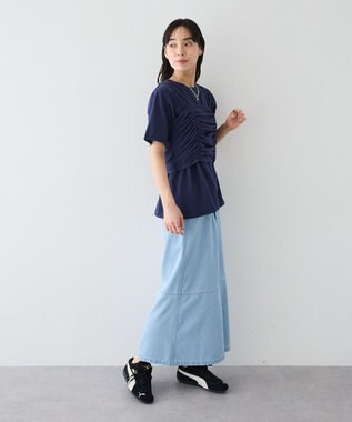 CRAFT STANDARD BOUTIQUE アシンメトリーデニムスカート Light Indigo
