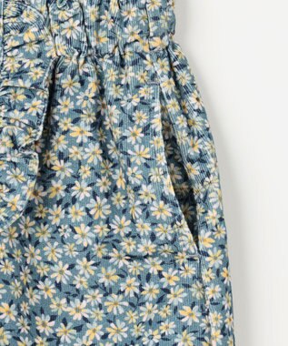 組曲 KIDS 【110-140㎝】モノトーンフラワーコーデュロイ キュロット ブルー系5