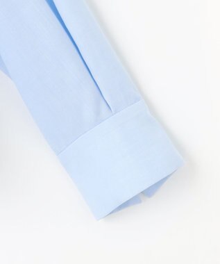 自由区 【洗える】SOMELOSクロップド丈 ブラウス サックス