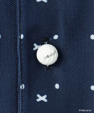 23区GOLF 【MEN】【吸水速乾/UVカット】ミッフィーフェイスポロシャツ ネイビー系5