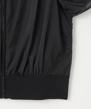 ANY SIS 【洗える】チュールレイヤードニット ブルゾン ブラック
