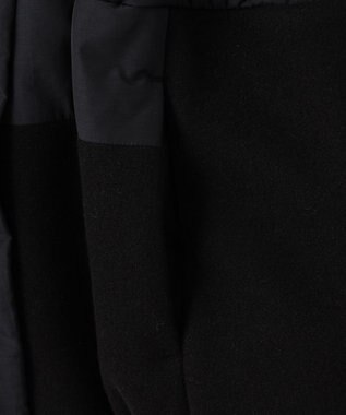 組曲 【中綿・軽羽織】フード付きパディングベスト ブラック系