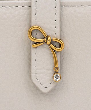 LANVIN en Bleu リュバン コンパクト二つ折り財布 ベージュ