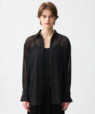 uncrave シアードットジャガード シャツ ブラック