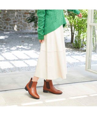 ing <ing>【WEB限定】【サスティナブルシリーズ】サイドゴアショートブーツ ブラウン