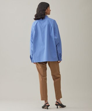 UNFILO MENS 【男女兼用】コンフォート カジュアル ワイドシャツ [24年秋冬商品] スモーキー ブルー