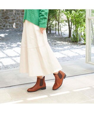 ing <ing>【WEB限定】【サスティナブルシリーズ】サイドゴアショートブーツ ブラウン