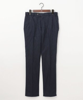 JOSEPH ABBOUD 【ウエストも伸びる！/暖か起毛裏地付/2WAYストレッチ/ オーガニック】オーガニックコットン ウオーム パンツ ネイビー系