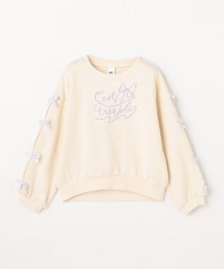 ANY KIDS 袖リボン トレーナー エクリュ