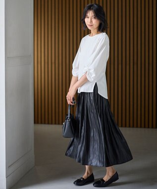 ANY L 【洗濯機可】シルケットスムースタックスリーブプルオーバー オフ