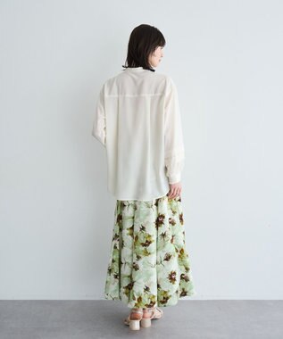YECCA VECCA 2way裾アレンジパール釦ブラウス Off White