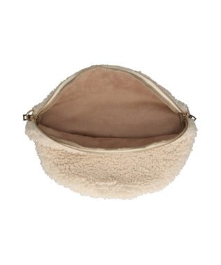 INTER-CHAUSSURES 【ANDREA CARDONE】レザーストラップボアショルダーバッグ アイボリー雑材