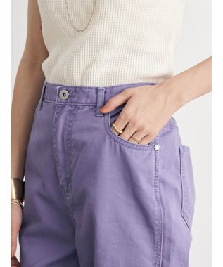 earth music&ecology カラーフレアパンツ Purple