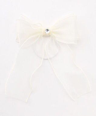 ANY KIDS オーガンジーリボンヘアポニー オフホワイト