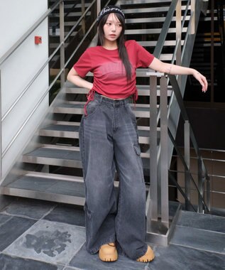 WEGO スプレーロゴドロストちびT レッド