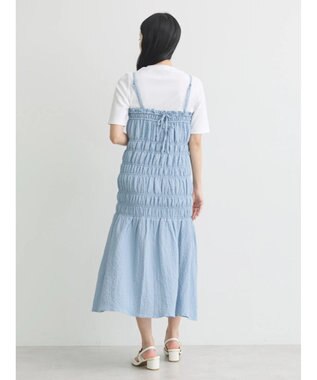 earth music&ecology ２ｗａｙシャーリングキャミワンピース Blue