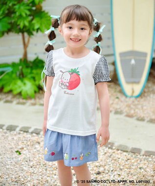 ANY KIDS 【any FAM ×サンリオキャラクターズ】パフスリーブ Tシャツ ポチャッコ×オフホワイト