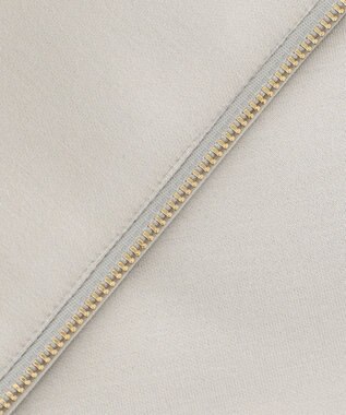 Feroux 【洗える】ダブルジップダンボールロゴ パーカー ライトグレー系