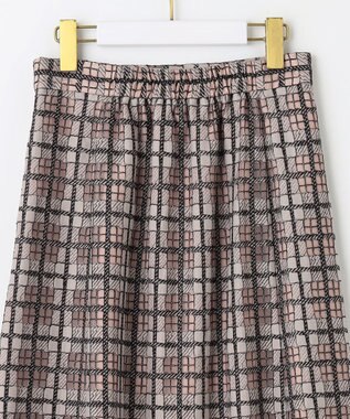 ANY SIS 【洗える】フラワーレースチェックパネル スカート アイボリー系