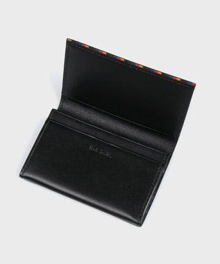 Paul Smith ブライトストライプトリム 名刺入れ ブラック