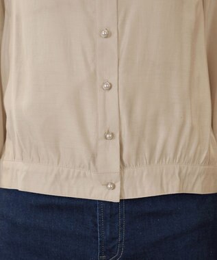 Tiaclasse パールボタンシアーブルゾン ベージュ