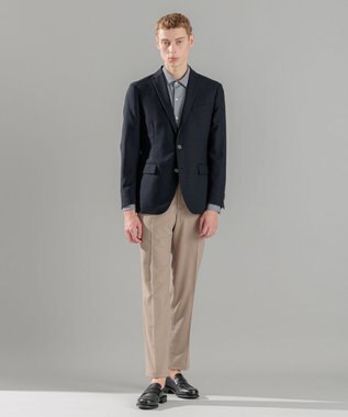 JOSEPH HOMME ハイゲージコットンジャージー 　レギュラーカラーシャツ ライトグレー系