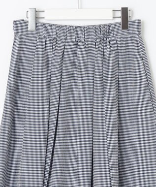 J.PRESS LADIES 【洗える】アセVis ギンガム スカート ネイビー系3