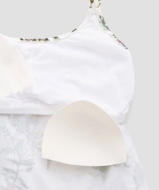 San-ai Resort（三愛水着楽園） ショルダードレス３点セット　13L・15L　【Coral veil（コーラルヴェール）】 ホワイト