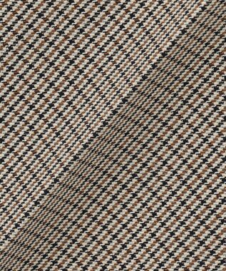 自由区 【撥水加工・洗える】TRギャバチェック柄テーパード パンツ ベージュ系チェック