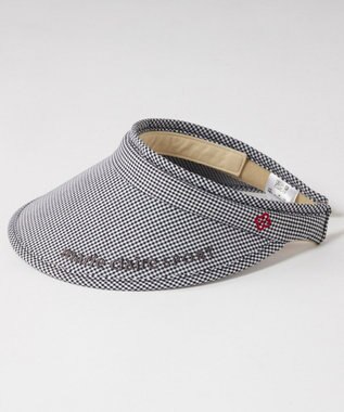 FILA GOLF／marie claire 【marie claire SPORT】ギンガムチェック柄UVクリップサンバイザー ブラック