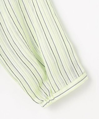 J.PRESS LADIES 【洗える】ランダムストライプ シアー プルオーバー カットソー ライムストライプ系