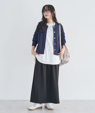 Green Parks アンチピリング金ボタンニットカーディガン Navy