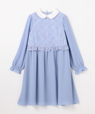 組曲 KIDS 【150-170㎝】 レースワンピース サックスブルー