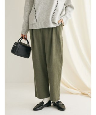 CRAFT STANDARD BOUTIQUE ピグメントツイル　Ｗタックリラックスパンツ Khaki