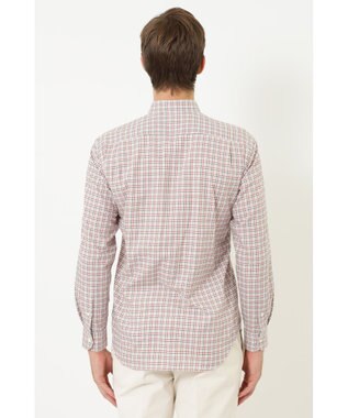 DAKS コットンミニチェックシャツ オレンジ