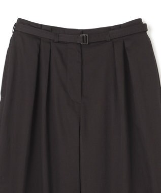 JOSEPH ライトコットンサテン　ワイドストレートトラウザーズ Black