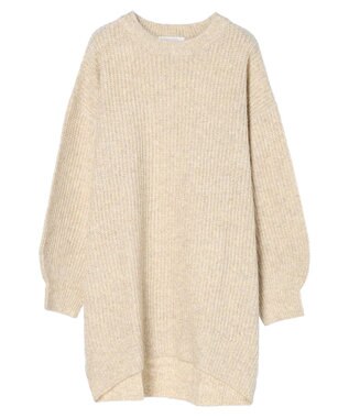 Green Parks ＭＩＸ畦ニットチュニック Beige