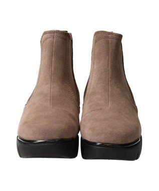 INTER-CHAUSSURES 【BUSSOLA】晴雨兼用サイドゴアレザーショートブーツ オークスウェード