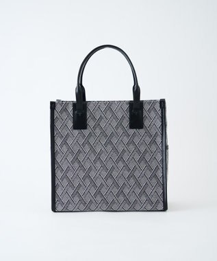 MIYABIYA LAQUOH クロス柄ジャガードトートバッグ S ブラック