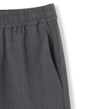 UNFILO L 【セットアップ着用可/ウエストゴム】マイビューティ セミフレアパンツ チャコール