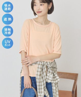 AMERICAN HOLIC 【先行予約】【マルチ機能】配色ステッチルーズTシャツ