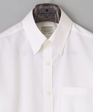 GOTAIRIKU 【形態安定】PREMIUMPLEATS_スナップダウン 通年ドレスシャツ ホワイト系