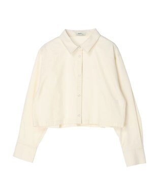 earth music&ecology ショート丈シャツジャケット Ivory
